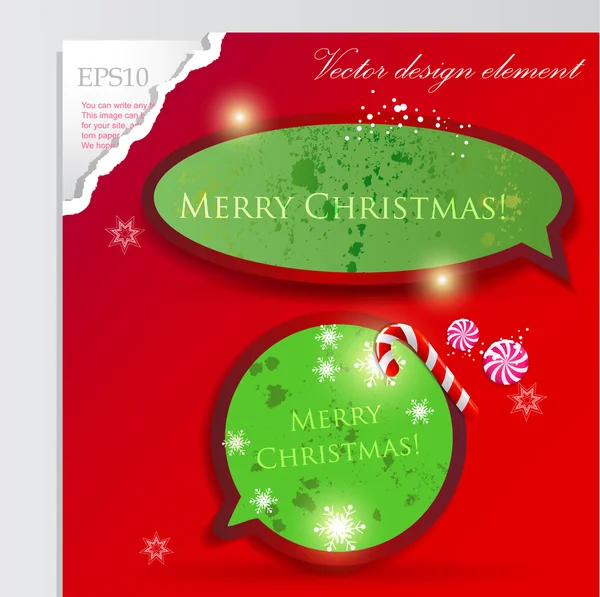 Burbujas de Navidad para el habla — Archivo Imágenes Vectoriales