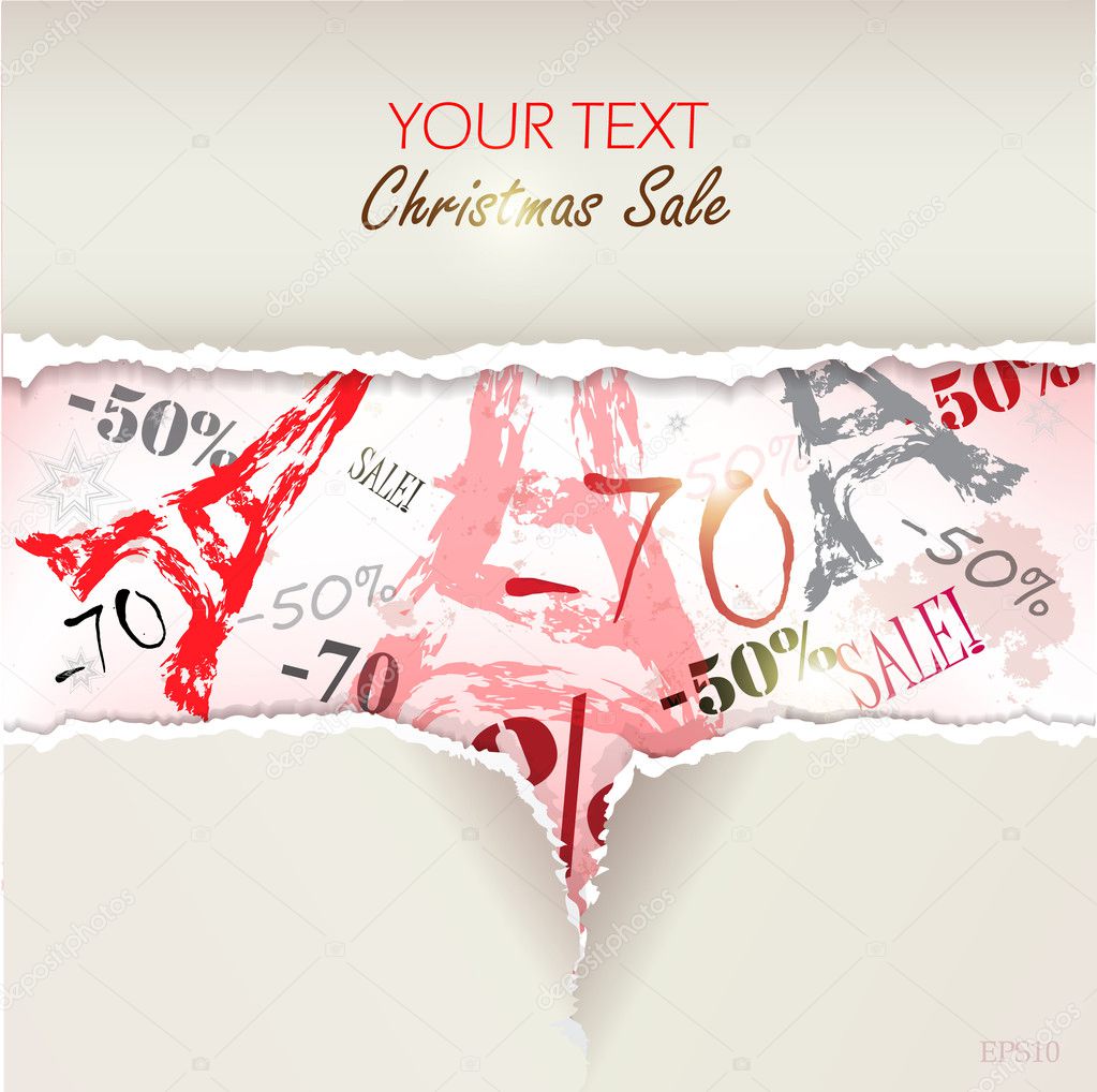 Christmas Sale. Vector background