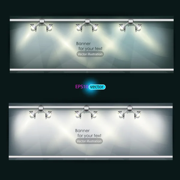 照明の製品広告のプラカードを空 — ストックベクタ