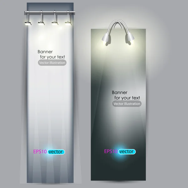 Lege plakkaat voor product reclame met verlichting — Stockvector