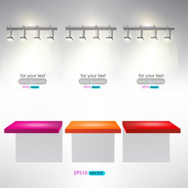 Interior for advertise products with lighting