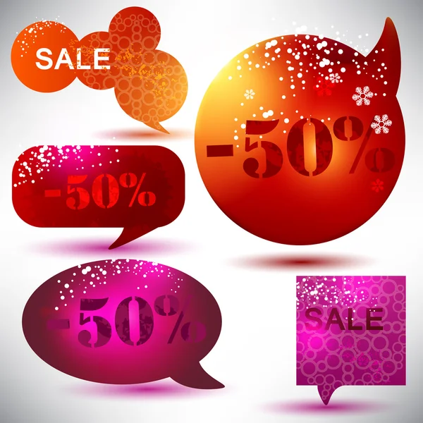 Vánoční prodej. lesklý bubliny pro řeč — Stockový vektor