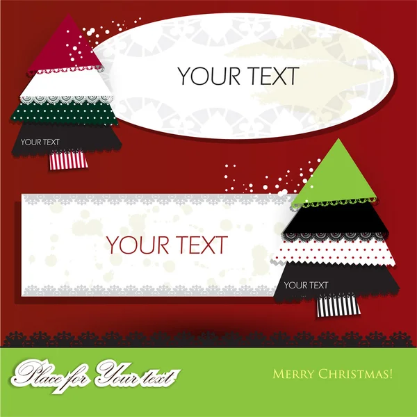 Elegante sfondo natalizio con bolle di carta — Vettoriale Stock