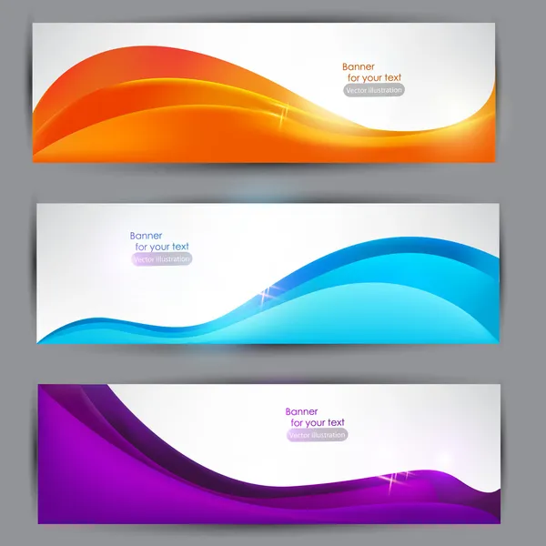 Abstract vector banners set — Stock Vector