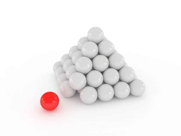 Kırmızı Top ile piramit — Stok fotoğraf