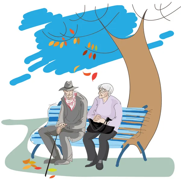 Elderly couple Stock Vector