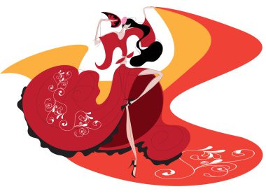 Spanish performed flamenco clipart