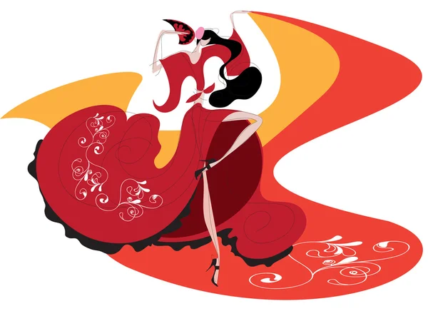 Espagnol flamenco — Image vectorielle
