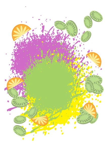 Contexte fruits tropicaux — Image vectorielle