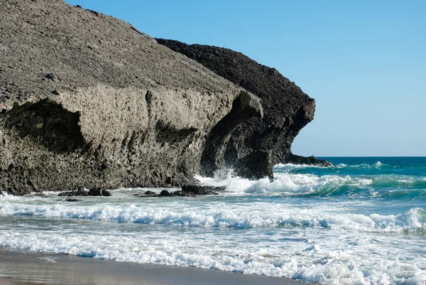 stock image Volcanic coast