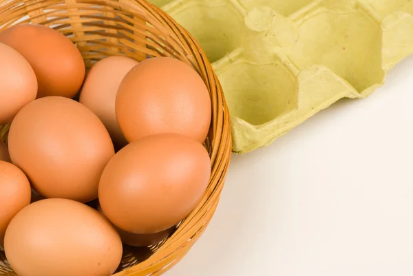 All eggs in the same basket — Stock Photo, Image