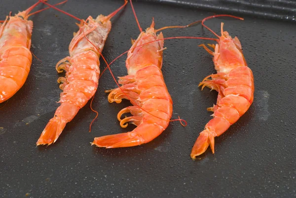 stock image Cooking prawns