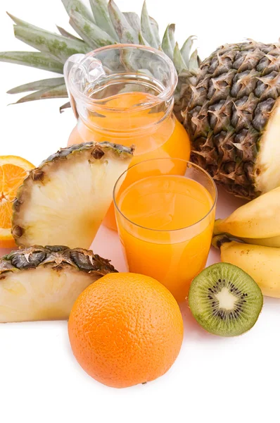 マルチ ビタミン ジュースや果物 — ストック写真