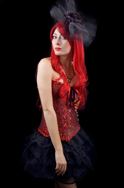 Donna gotica in corsetto — Foto Stock