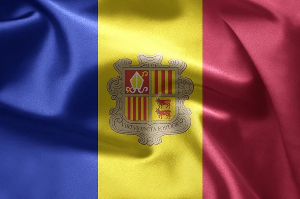 Bendera Andorra — Stok Foto