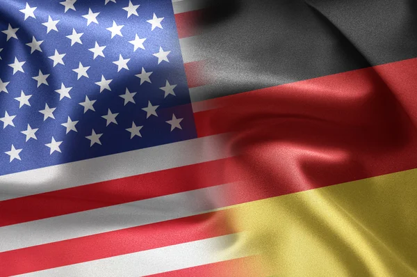 美国和德国的旗子. — 图库照片