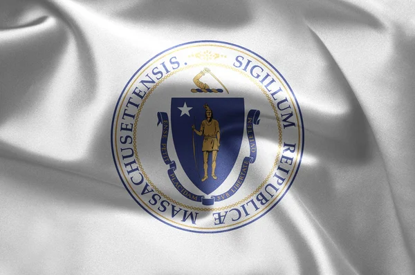 Емблема штату Массачусетс — стокове фото