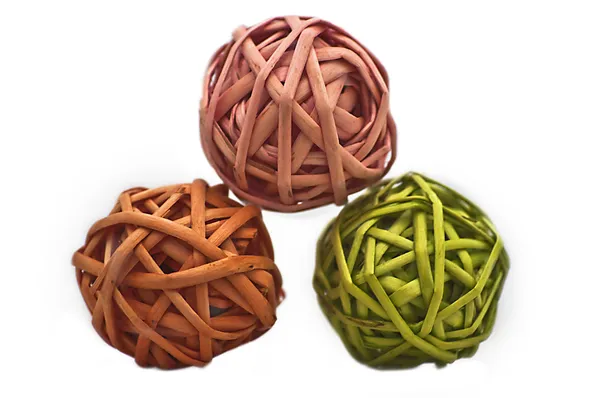 Bolas de tecido colorido — Fotografia de Stock