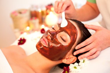 Care for face and body spa clipart