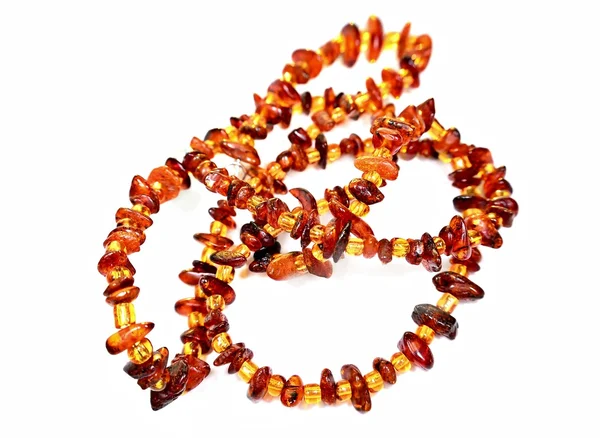 琥珀のネックレスbärnsten halsband — ストック写真