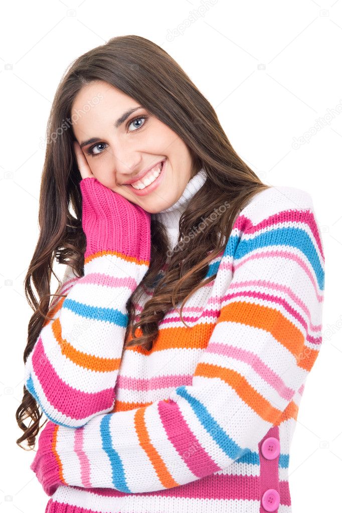 Winter sweater girl