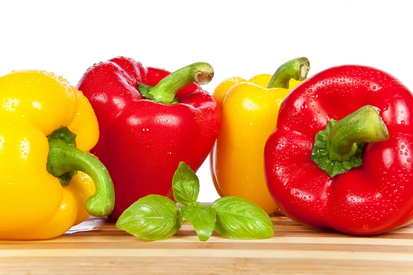 Red and yellow paprika — Stock Photo, Image