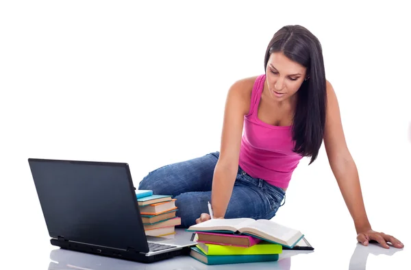 Pretty girl learning — Stock Photo, Image