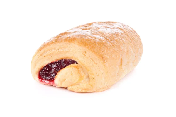 Croissant med blackberry jam — Stockfoto