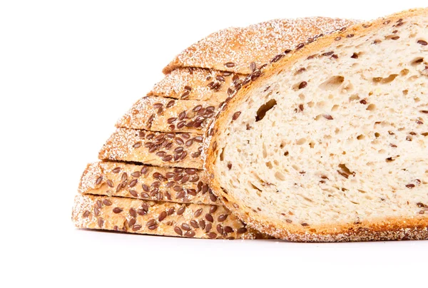 Fatia na frente de meio pão — Fotografia de Stock