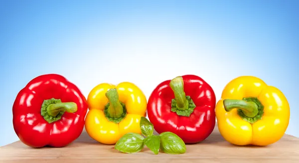 Colorful fresh mixed bell peppers — Stock Photo, Image