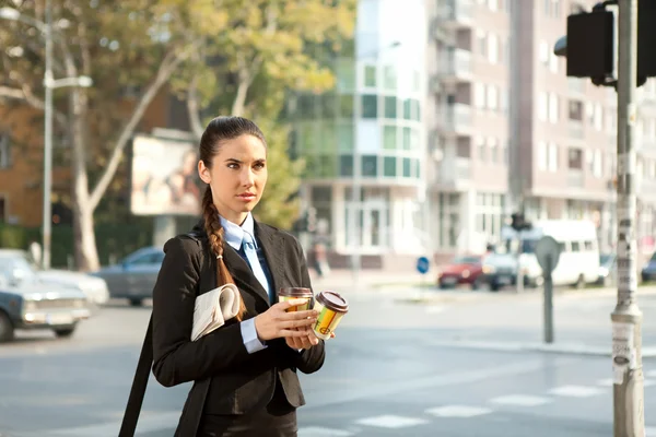 Businesswoman in the morning — Stockfoto
