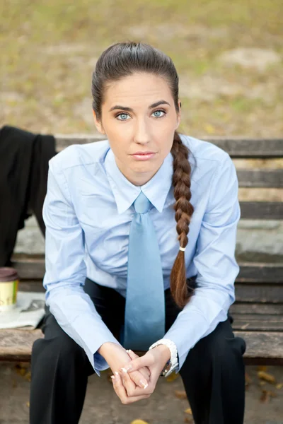 Разочарованная деловая женщина — стоковое фото