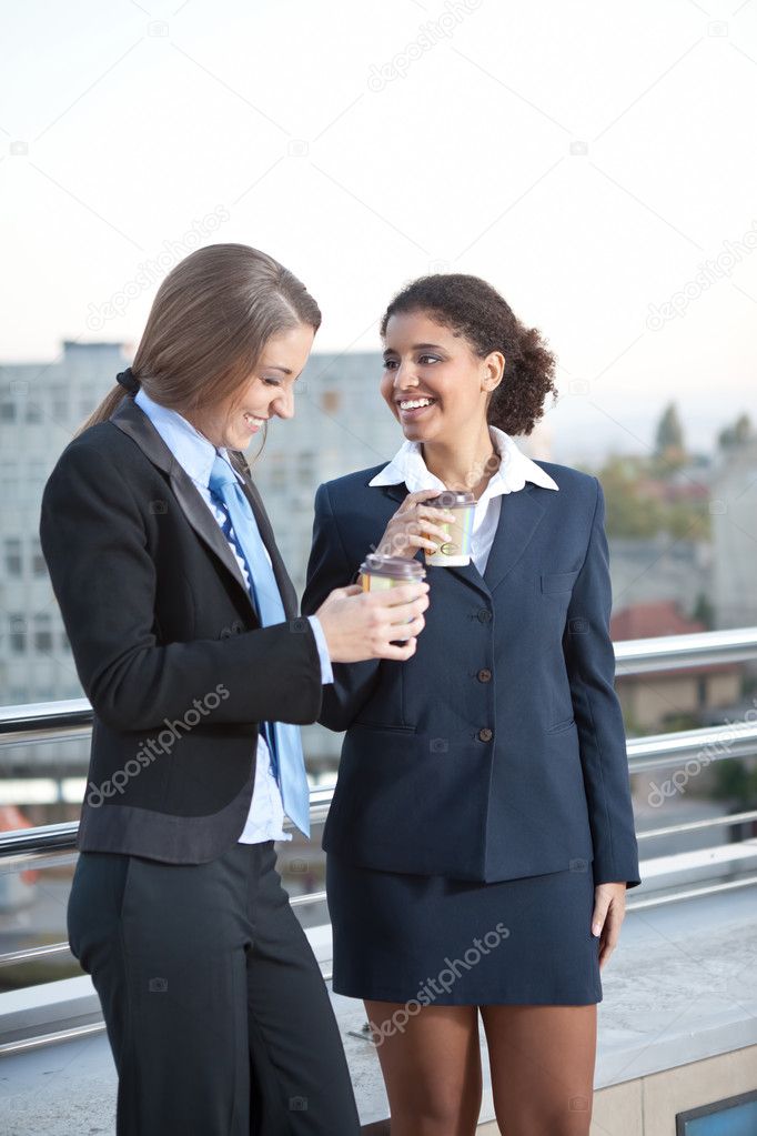 Business women on coffee break