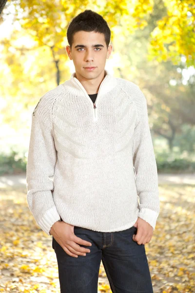 Mladý muž ve svetru — Stock fotografie