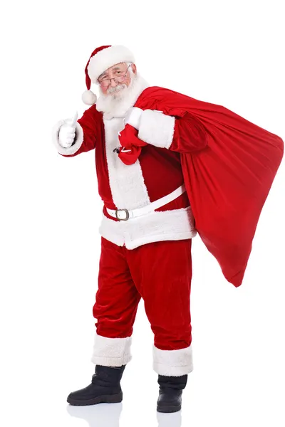 Santa claus s balíkem — Stock fotografie