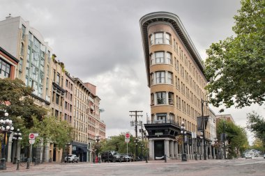 Historic Buildings in Gastown Vancouver BC clipart