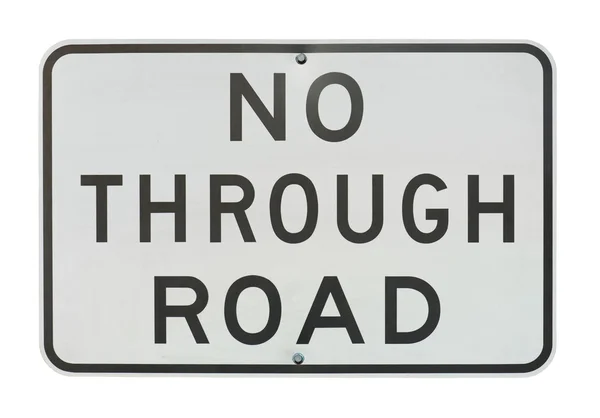 Não através de sinal de estrada — Fotografia de Stock