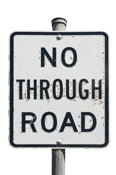 Não através de sinal de estrada — Fotografia de Stock