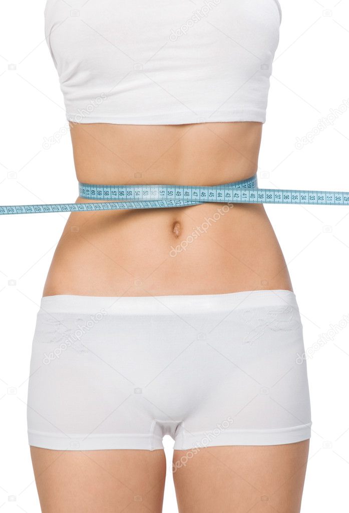 Slim waist. Girl's torso