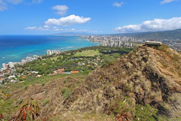 Vista grandangolare di Honolulu, Hawaii — Foto Stock