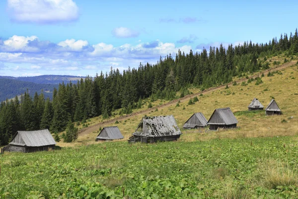 Aldeia de montanha tradicional na Transilvânia, Roménia — Fotografia de Stock