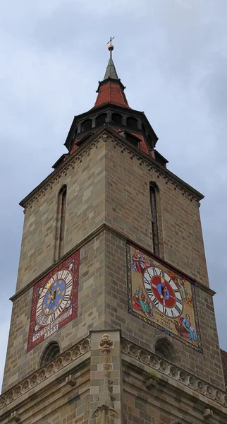 Siyah kilise kule, brasov, Romanya — Stok fotoğraf