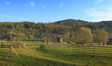 Landscape in Bucovina,Romania clipart