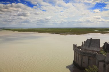 Landscape on Mont Saint Michel clipart