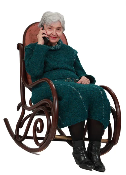 Стара жінка по телефону — стокове фото