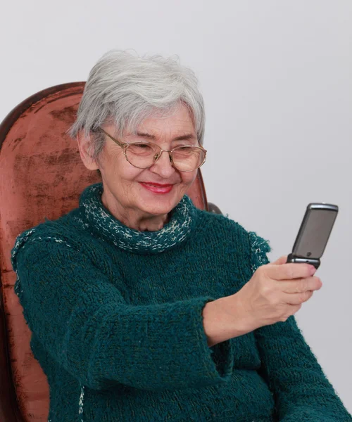 Feliz mujer mayor — Foto de Stock