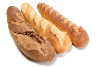 Three French baguettes clipart