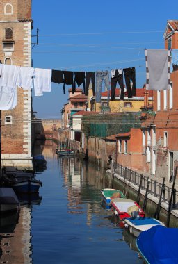 Venetian canal clipart