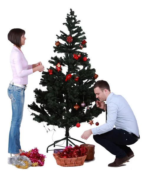 Decoração da árvore de Natal Fotografias De Stock Royalty-Free