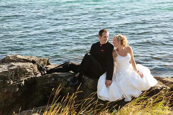 Bruiloft - bruid en bruidegom — Stockfoto